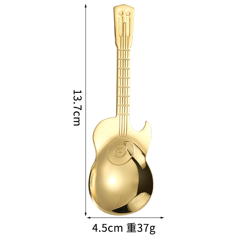 Grande cuillère guitare or
