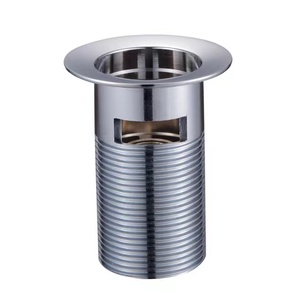 Design moderno universale in ottone argento lavabo scarico dei rifiuti Click Clack scolapiatti Pop-up con Overflow per bagni - Product Image 4
