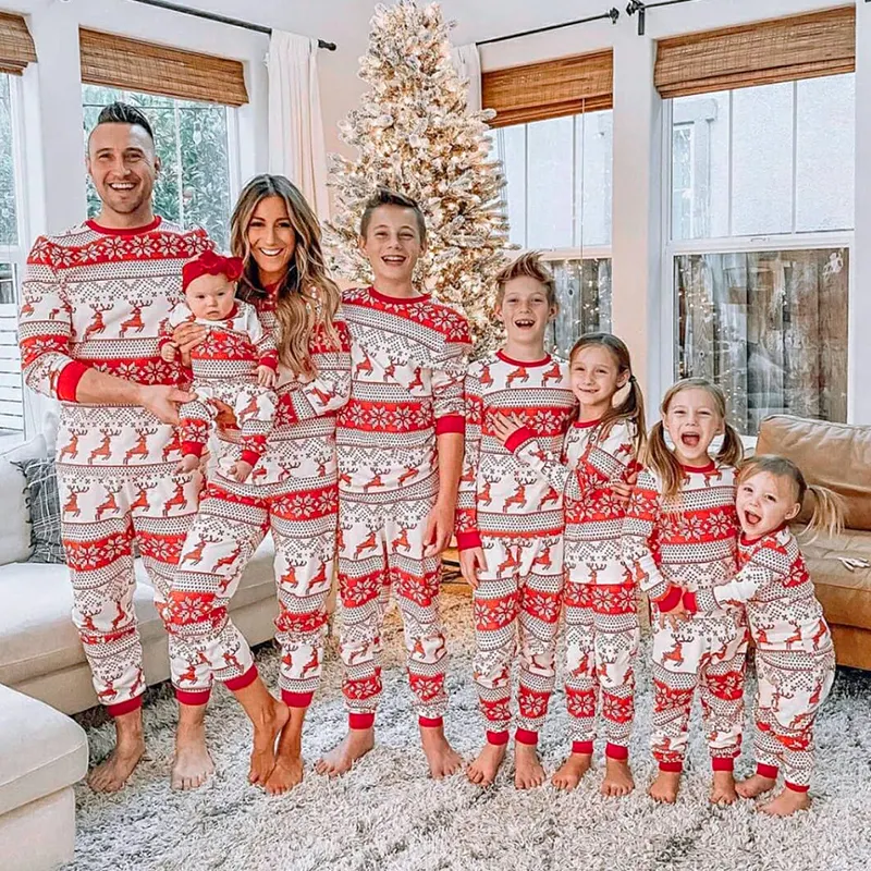 ชุดนอนครอบครัวคริสต์มาสชุดใหม่2022,ชุดนอนแม่ลูกชุด2ชิ้นชุดนอนเด็กชุดนอนชุดนอนเด็กลุคครอบครัวคริสต์มาส