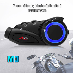Maxto-sistema de intercomunicación M3 para motocicleta, grabadora de vídeo con BT, WIFI, emparejamiento Universal para casco completo/de media cara, DVR - Product Image 5