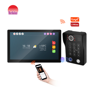 2 videoportero con cable intercomunicador 1080P AHD timbre con cámara de seguridad para Villa hogar Oficina apartamento - Product Image 1