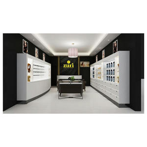 木假发店设计家具发饰橱柜美发店设计