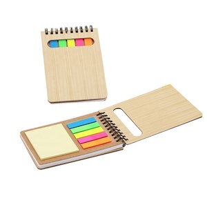 Free Sample A4 Cork Paper Cardboard Bamboo Spiral <strong>Notebooks</strong> Mini <strong>Notepad</strong> Planner with Sticky <strong>Memo</strong> Pads Cute - Product Image 1