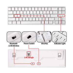 Reale Kludge rk871 rk68 più rk gamer rgb hotswap modalità di 3 pc di gioco del computer usb mini 68 tasto della tastiera meccanica