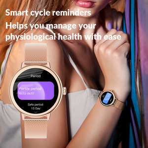Classico donna Boutique V601A personalizzato 200mA 1.19 pollici con schermo di ricarica Wireless Encoder frequenza cardiaca chiamata Smart Watch - Product Image 4
