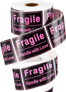 Fragile Stickers Roll Packing Labels Handle With Care This Side <strong>up</strong> Strong <strong>Adhesive</strong> for Box Shipping and Moving - Product Image 5