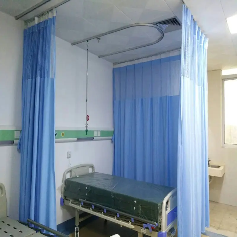 Fonte da fábrica Cama Divisória Cortina Divisores Lavável Fire Retardant Hospital Tela Cortinas Médicas Enfermagem Cubicle Cortinas