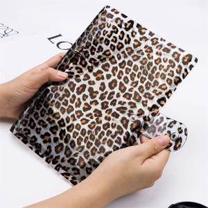 A5 A6 Soft PVC 6-Ring Binder Cover Leopard <strong>Print</strong> Transparent Loose Leaf <strong>Notebook</strong> Shell Round Ring <strong>Folder</strong> <strong>With</strong> Snap Closure - Product Image 3