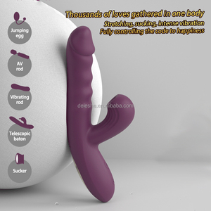 DELITE <strong>VIBES</strong> Dual Function Suck in Body g Spot Vibration Insert Inside While Suck Clitoris Orgasm Instant Pure Silicone Safe Use - Product Image 5
