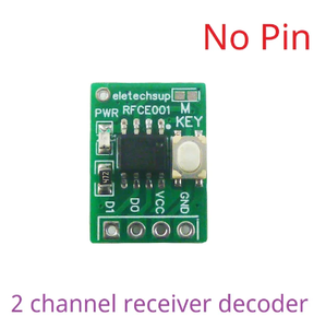 RFCE001 Mini 2CH 433MUHF Receptor inalámbrico PT2262 2264 EV1527 Decodificador de automatización del hogar inteligente ASK OOK Aprendizaje Decodificación de código fijo - Product Image 6