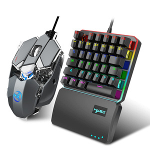 Venta caliente RGB One Hand Plus Macro Programación Gaming Teclado mecánico Ratón Combos - Product Image 4
