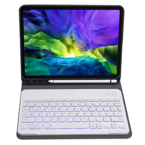 [Funda para teclado] Funda de cuero Pu para Ipad Air 4 Pro 11 funda para tableta para Ipad funda 10 generación teclado 10,9 2022 - Product Image 1