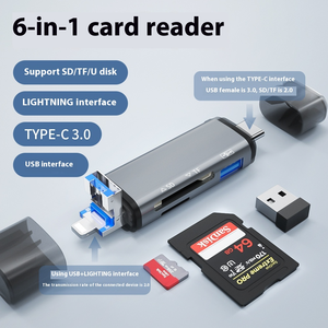 307 Multi <strong>Functional</strong> 3-in-1 USB <strong>Flash</strong> Drive/SD/TF <strong>Memory</strong> Card Reader Adapter 3-in-1 Type-c/Micro/USB 3.0 OTG Card Reader - Product Image 6