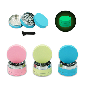 New 40mm <strong>Three</strong> Layer Glow in the Dark Herb <strong>Grinder</strong> Manual Spice Crusher Custom logo Luminous Metal <strong>Grinder</strong> Glowing