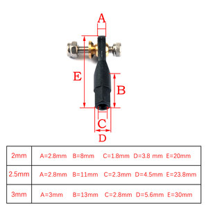 M2 M2.5M3シングルカップRCボールジョイントリンクセットRCモデル飛行機ボートカー用