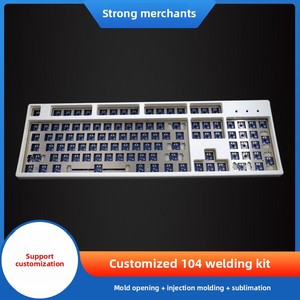 Kit de bricolaje intercambiable en caliente, Teclado mecánico retroiluminado RGB de 104 teclas, interfaz USB, carcasa de placa de acero, teclados con LOGO personalizables, nuevo - Product Image 6