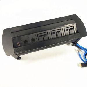 Toma de corriente universal Priz, toma de extensión de montaje empotrada oculta con giro manual, toma de escritorio integrada con puerto de datos - Product Image 4
