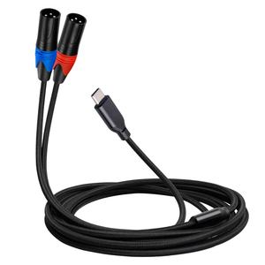 USB Type C <strong>Input</strong> <strong>to</strong> Dual XLR Male <strong>Output</strong> OFC <strong>Audio</strong> Cable Built in Chipset Foil+Braided Shielded for Speakers Amplifier Mixer - Product Image 3