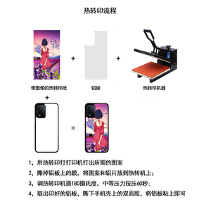 流行定制热转印铝手机外壳TPU + 电脑空白升华保护盖适用于Iphone 5 6 7 14 15 pro - Product Image 4