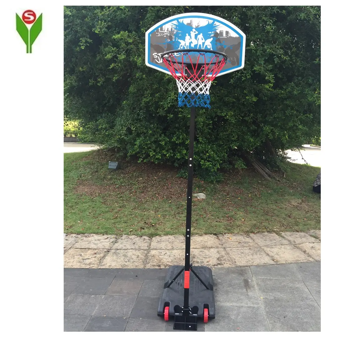 Portería de baloncesto extraíble para niños, soporte portátil de plástico para exteriores