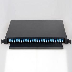 Buena calidad precio 19 ''1U escritorio ODF empalme Cassette 24 puertos LC adaptador distribución Terminal caja fibra óptica Patch Panel - Product Image 4