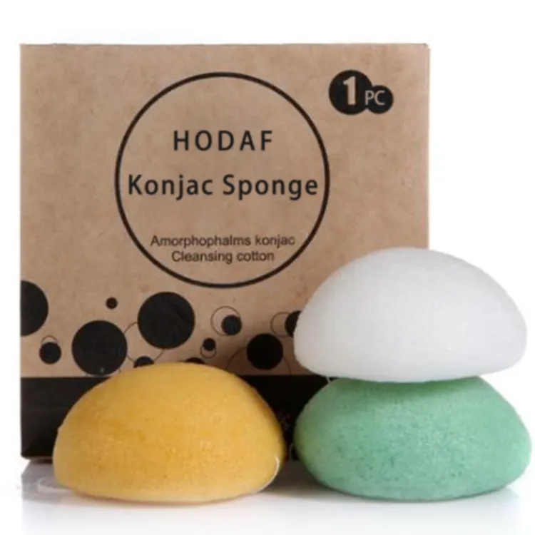 Konjac ฟองน้ำสำหรับล้างมือครึ่งซีก,ฟองน้ำไม้ไผ่สำหรับล้างหน้าล้างหน้าคาร์บอน