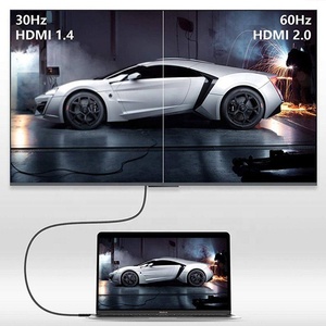 Aluminium Alloy Shell 2M 4K 30Hz 60Hz Male to Male USB 3.1 Type C Type-C to HDMI 2.0 Cable for Smart Phone to TV Video Cable
