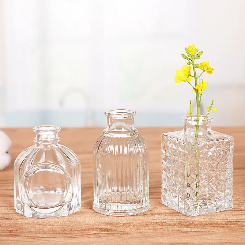 Bảng trang trí đồ trang trí rõ ràng Mini Mini Glass Crystal Luxury Vase Set