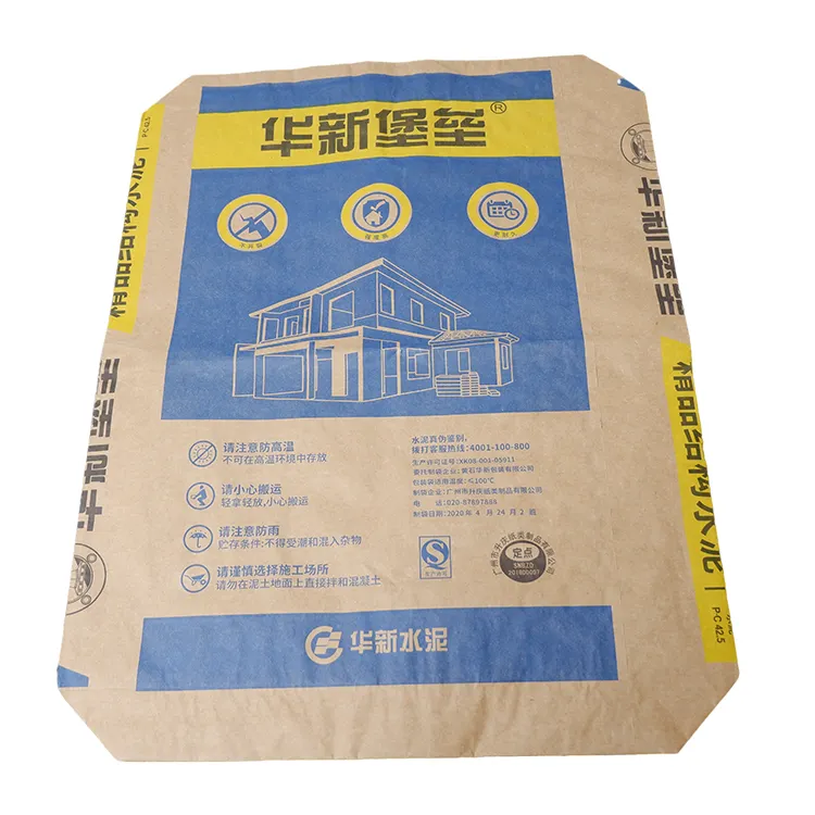 3 Couche Kraft 25kg 50kg Vide Papier Ciment Sac