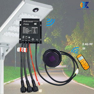 Brillo PWM Control remoto Controladores de carga de energía solar Controladores de carga de lámpara de calle solar con sensor de microondas
