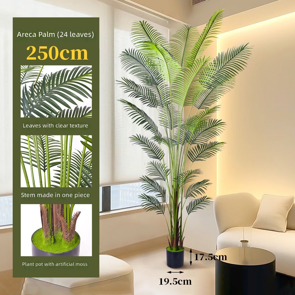 250cm high sim-loose anemone 24 leaves-with black plastic basin