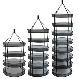 2/4/6/<span class=keywords><strong>8</strong></span> strati pieghevoli in Nylon nero verde rete di essiccazione idroponica appesa pianta da giardino secco rete di essiccazione erba con cerniere