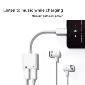 2合1 USB C至Type-C音频适配器3.5毫米连接器DC输出耳机充电辅助电缆三星小米插件连接 - Product Image 4