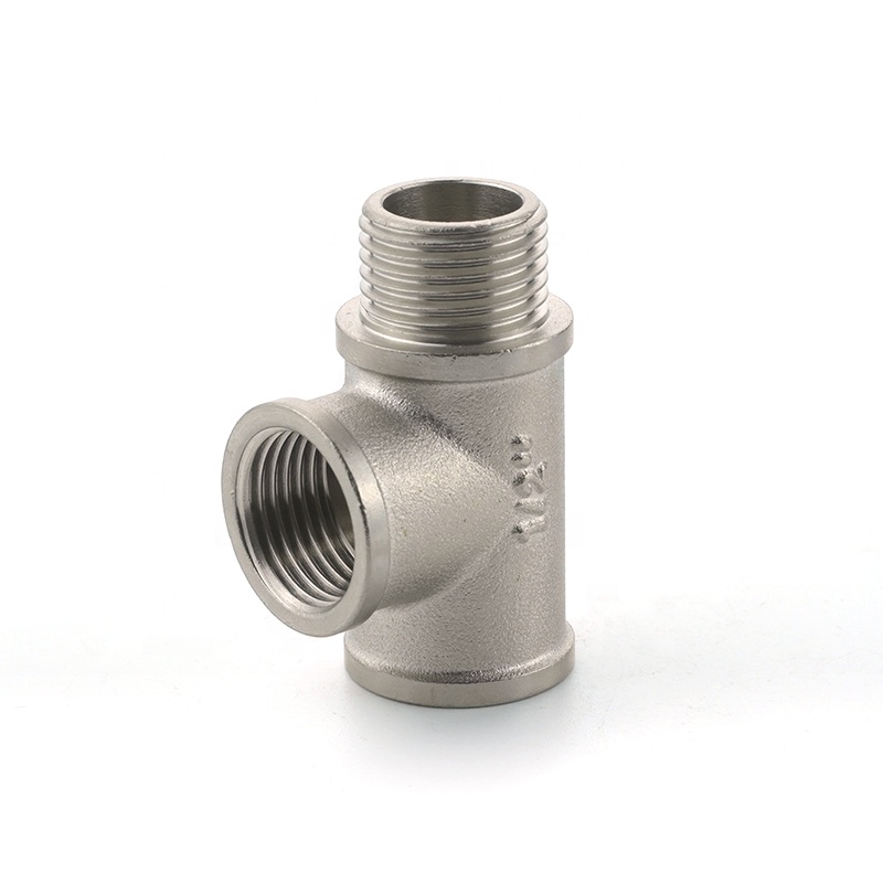 Hot selling design threaded joint tap water pipe fitting 1/2in brass tee fitting