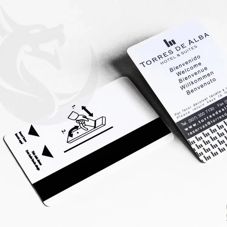 뜨거운 판매 PVC 마그네틱 키 카드 CR80 호텔 출입통제를위한 크기 호텔 도어 용 HICO LOCO 카드 키 포함