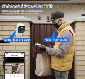 スマートカメラWifi/BT防水屋内/屋外用ナイトビジョンCMOSセンサーSDカード