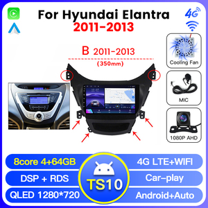 NaviFly TS10 TS18 El más nuevo sistema de navegación para automóvil Android 1280*720p para Hyundai Elantra 2012-2015 compatible con control de voz 360 Cam - Product Image 3