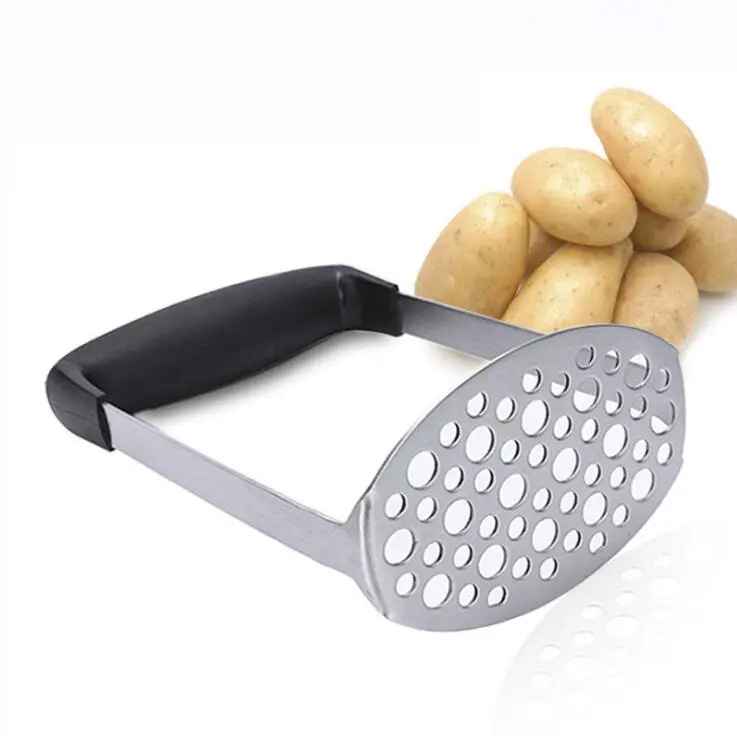 아보카도 으깬 감자 콩 야채에 대한 스테인레스 스틸 주방 감자 라이서와 으깨기 손 도구