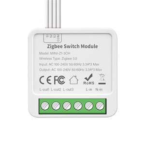 El módulo Tuya Zigbee 4Gang admite interruptor de circuito de relé de voz de control remoto de 2 canales (10A) - Product Image 1
