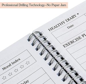 Custom <strong>Printed</strong> Spiral <strong>Notebook</strong> Daily Fitness Journal Food Planner Workout Goals Exercise <strong>Log</strong> Books Gym Diary Paper Organizer - Product Image 4