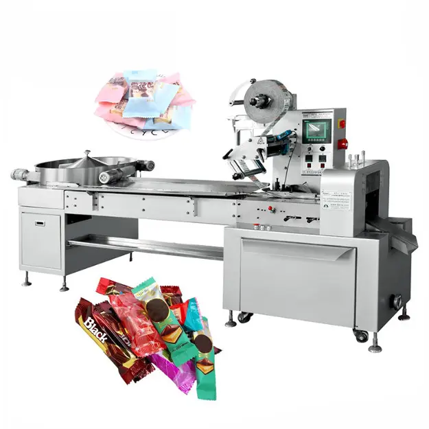 Professional pillow type packing machine multistyle chocolate bar wrapping machine