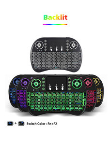 2023 vendita calda i8 2.4g air mouse mini tastiera wireless 7 colori LED retroilluminazione touchpad telecomando per Smart Android TV box - Product Image 3