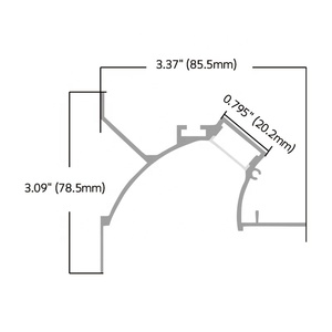 New Design LED Strip <strong>Light</strong> Recessed Drywall 6063 Alu Channel Extrusion for Ceiling Plaster Gypsum Aluminium LED Profile