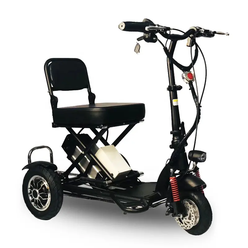 Çin 3 tekerlekli trike 48V 350W katlanır özürlü hareketlilik scooter CE ile