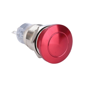 19mm piccolo fungo rosso 1 no1nc 5A Pin chiusura terminale IP67 impermeabile interruttore a pulsante uscita di emergenza per il potere bianco per - Product Image 1