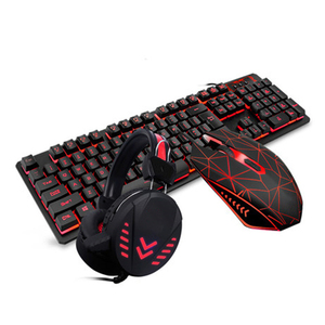Juego de teclado y mouse para juegos Juego de cuatro piezas Usb Computadora portátil Juego de teclado y mouse retroiluminado con cable - Product Image 1