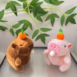 Sallayarak ses Net kırmızı Capybara tükürmek kabarcık Capibara kolye peluş oyuncak bebek anahtarlık bebek toptan - Product Image 6