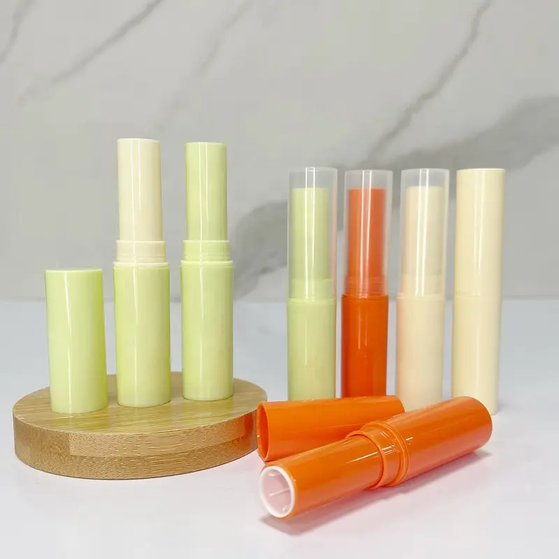Tubos de plástico para crema de cera, varillas redondas para brillo de labios, 2,5 ml