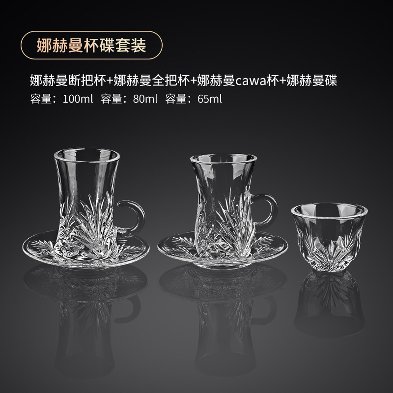 Set Tazza e Piattino in Vetro Nachman