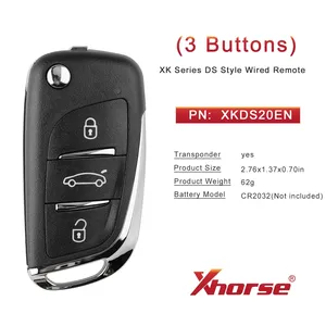 XHORSE XKDS20EN Universal-Ferns chl üssel für VW-Autos chl üssel V2 DS Flip 3-Tasten unterstützt drahtlose Programmierung Englische Version - Product Image 2